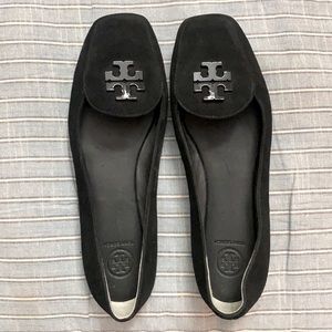 Tory Burch Fitz Suede Loafer Flat Black | Size 9.5